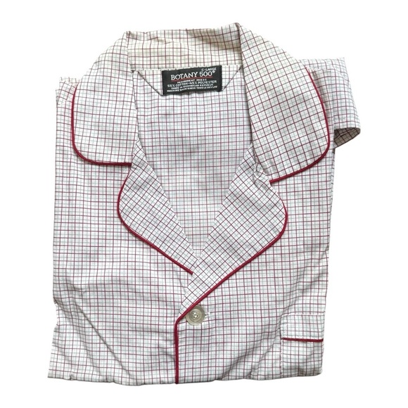 Botany 500 Permanent Press Men’s Plaid Button Down Pajama Shirt Size Large - Picture 3 of 8